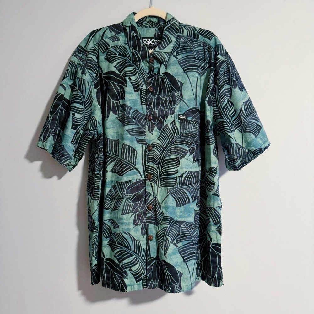 RIX - Green Banana Print Aloha Shirt